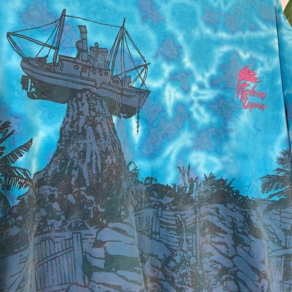 Disney Originals 90’s Typhoon Lagoon Blue Men’s Tee Rare Vintage - Picture 3 of 9